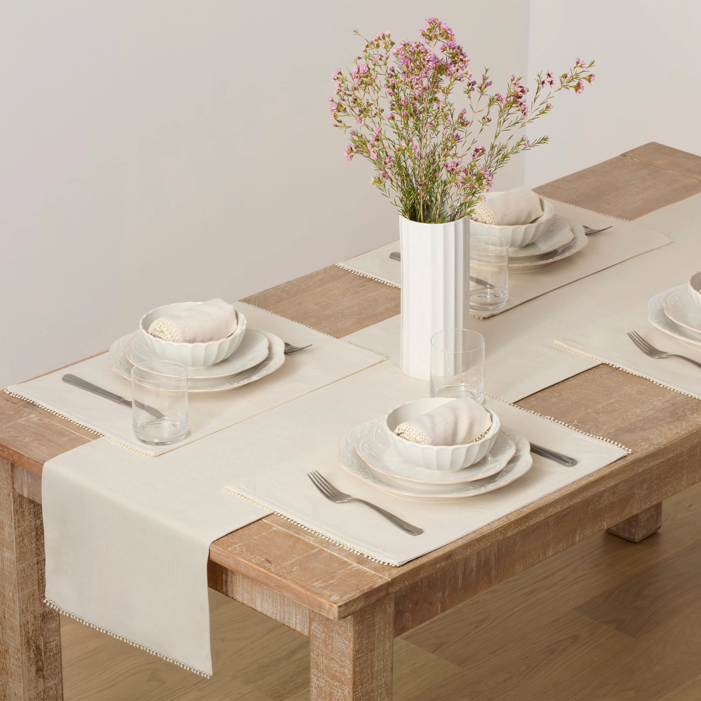 French Perle Natural 13X18 Placemats - Set Of 4