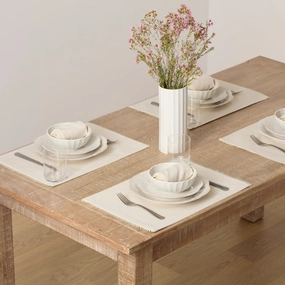 French Perle Natural 13X18 Placemats - Set Of 4modern kitchen decor ,kitchen dinner set ,dinnerware 
