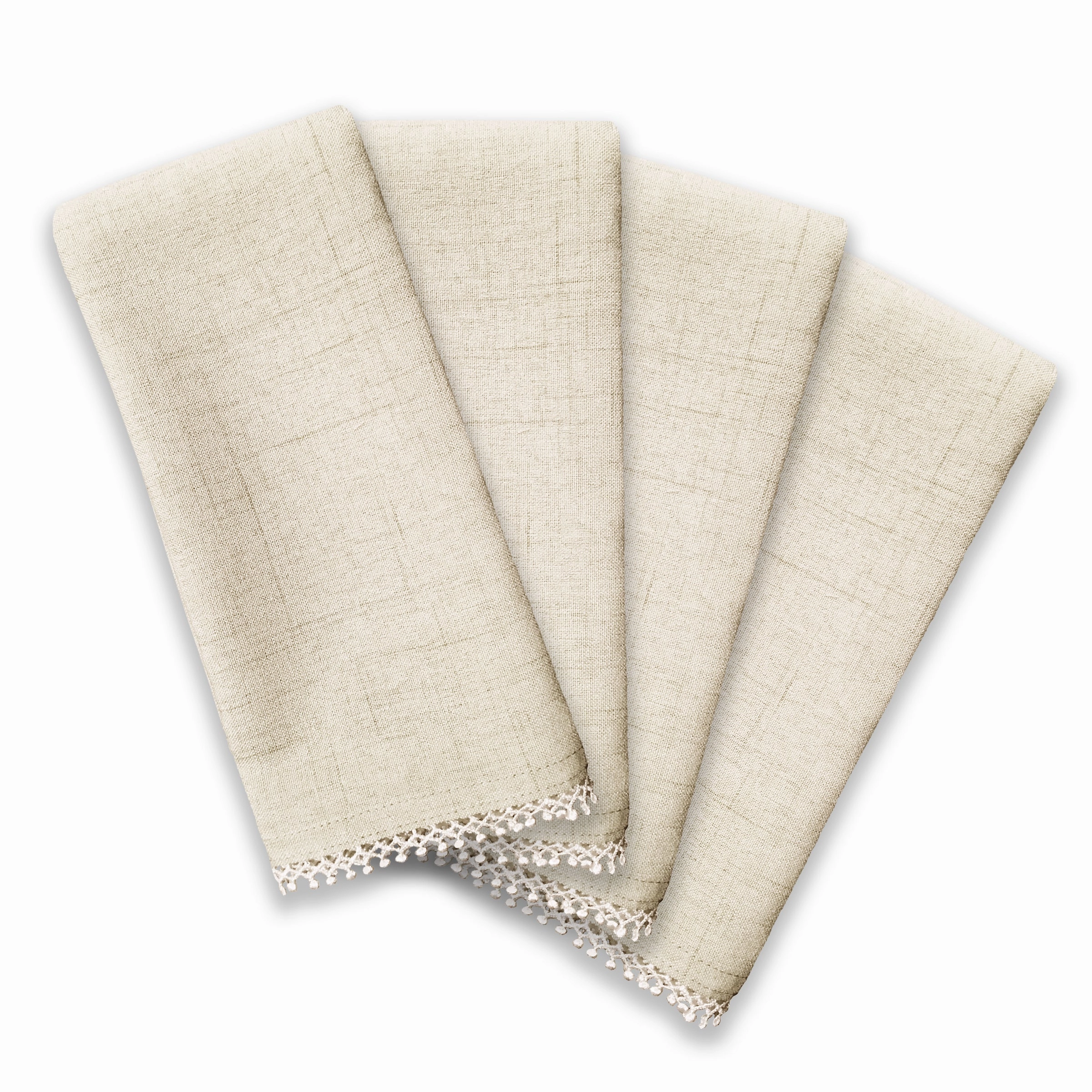 French Perle Natural 19X19 Napkins - Set Of 4