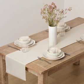 French Perle Natural 70X14 Table Runnermodern kitchen decor ,kitchen dinner set ,dinnerware 