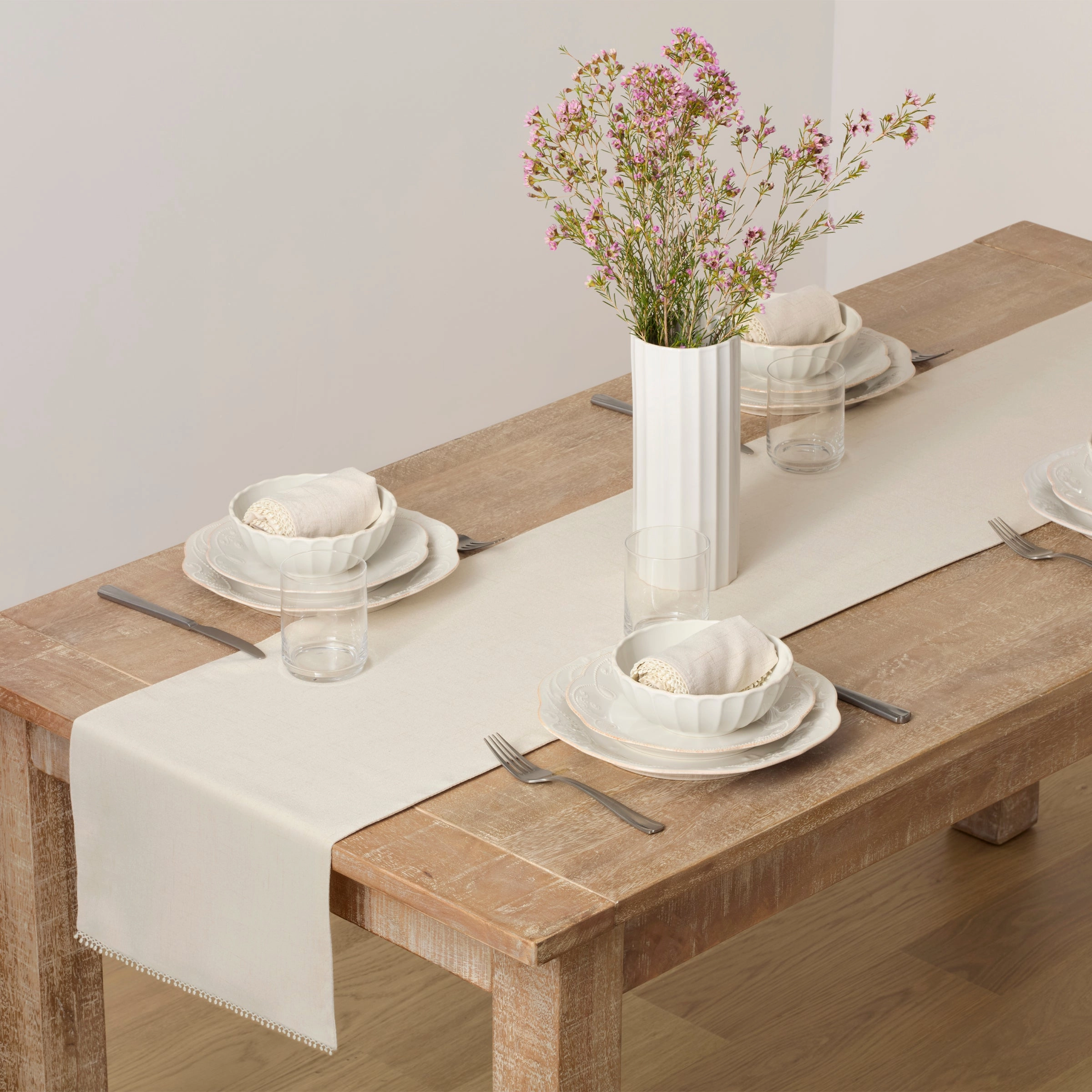 French Perle Natural 70X14 Table Runnerhome decor ,wall decor 