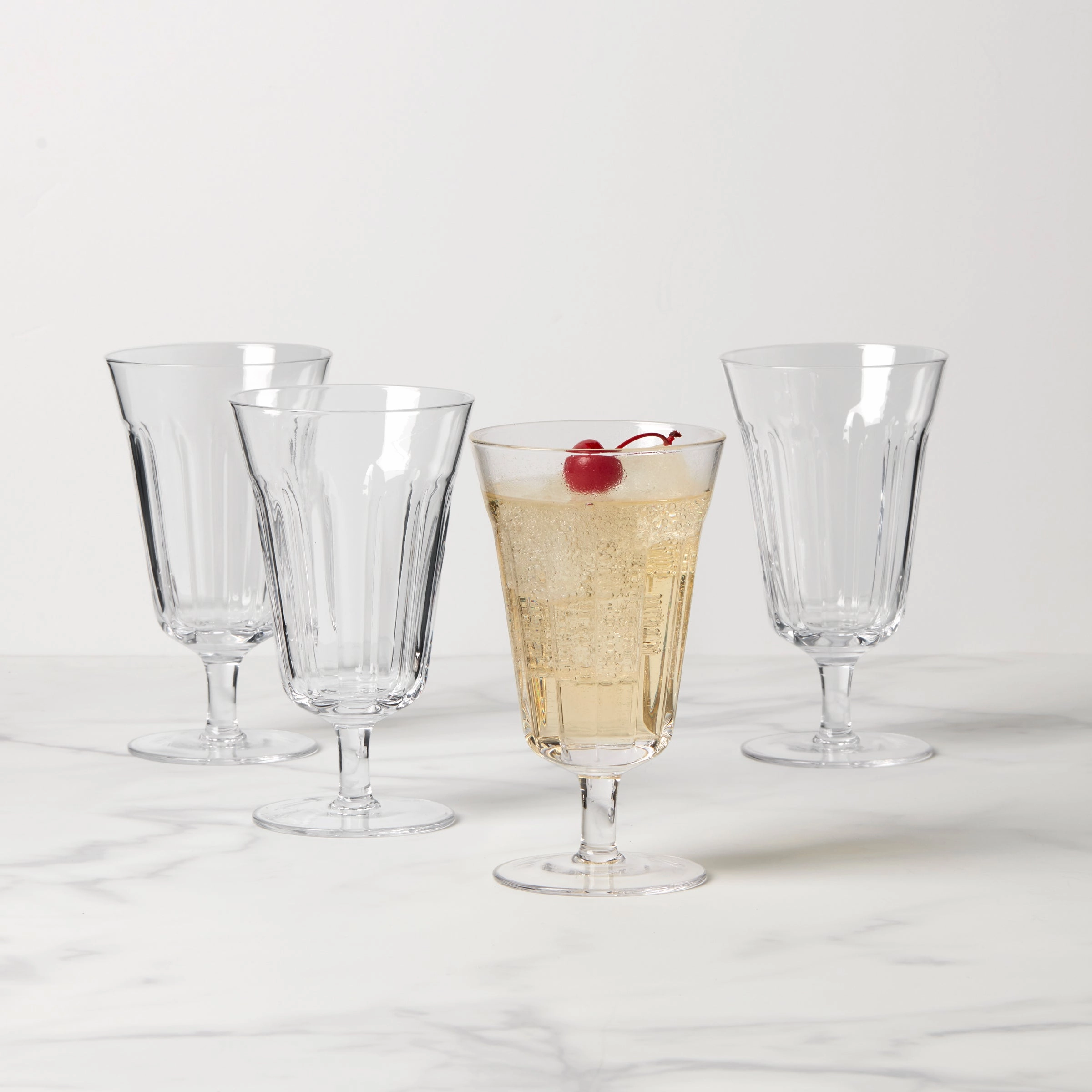 French Perle Tall Stem Glasses - Set Of 4
