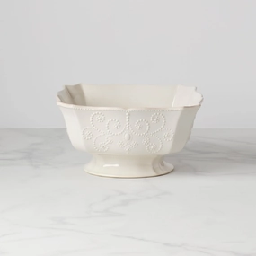 French Perle White Centerpiece Bowlafternoon tea dessert tray