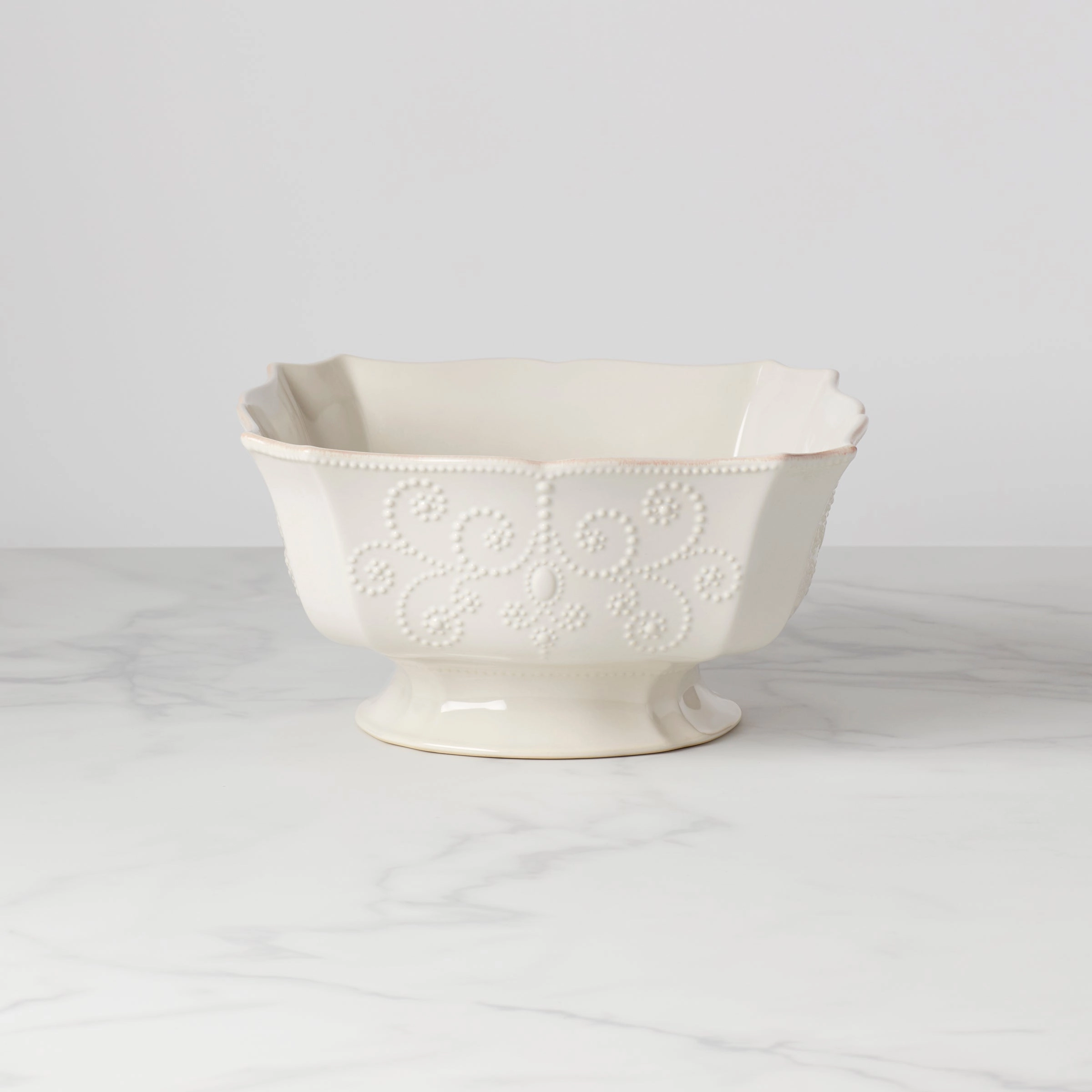 French Perle White Centerpiece Bowlmodern kitchen decor ,kitchen dinner set ,dinnerware 