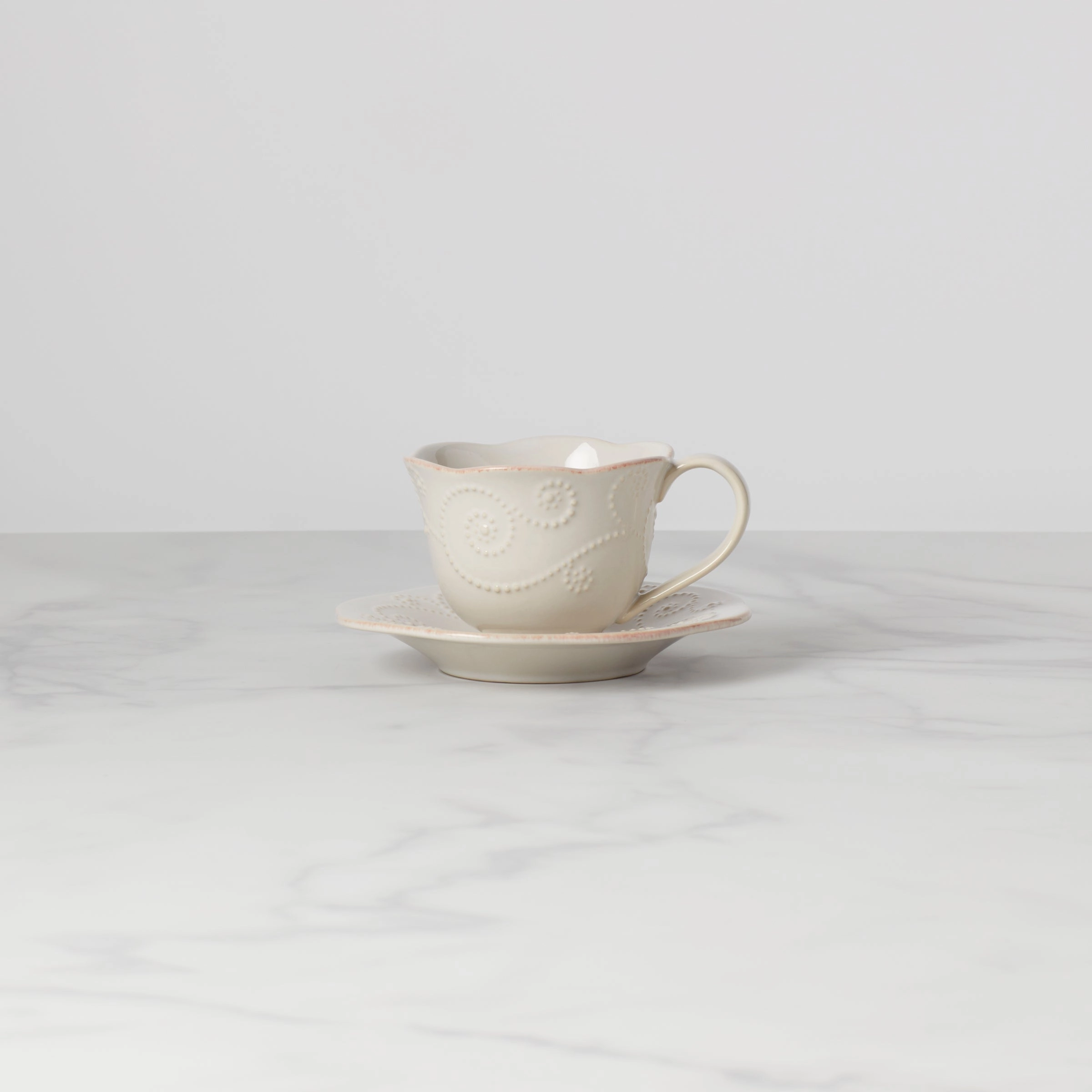 French Perle White Cup and Saucerglass cups ,personalized mugs 