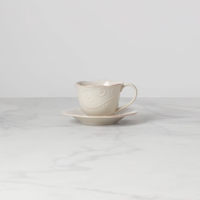 French Perle White Cup and Saucermodern kitchen decor ,kitchen dinner set ,dinnerware 