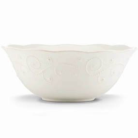 French Perle White Large Serving Bowlafternoon tea dessert tray