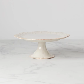 French Perle White Pedestal Cake Platemodern kitchen decor ,kitchen dinner set ,dinnerware 