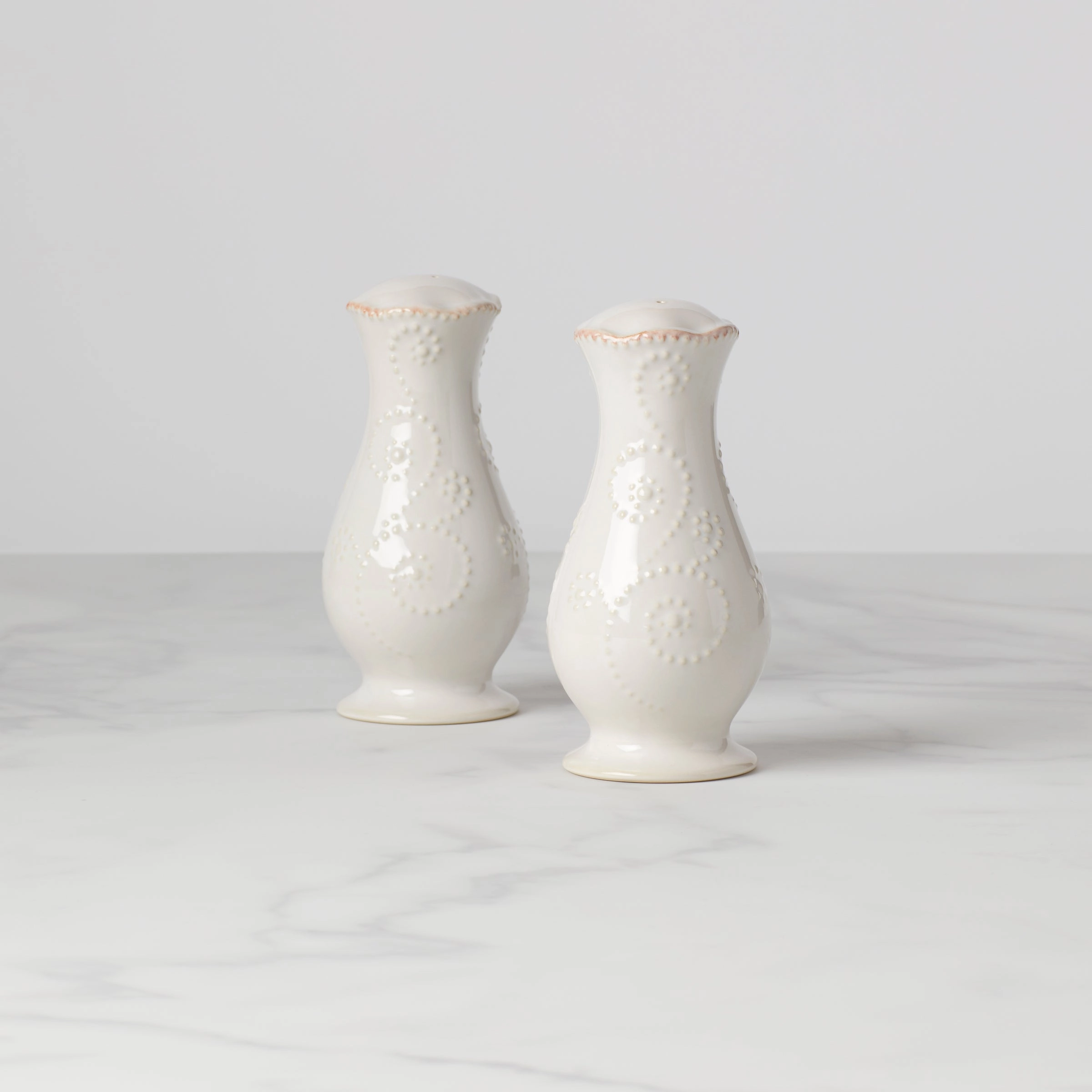 French Perle White Salt & Pepper Setmodern kitchen decor ,kitchen dinner set ,dinnerware 