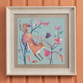 Frieda Fox Framed Print Birch/Robins Egghome decor ,wall decor 
