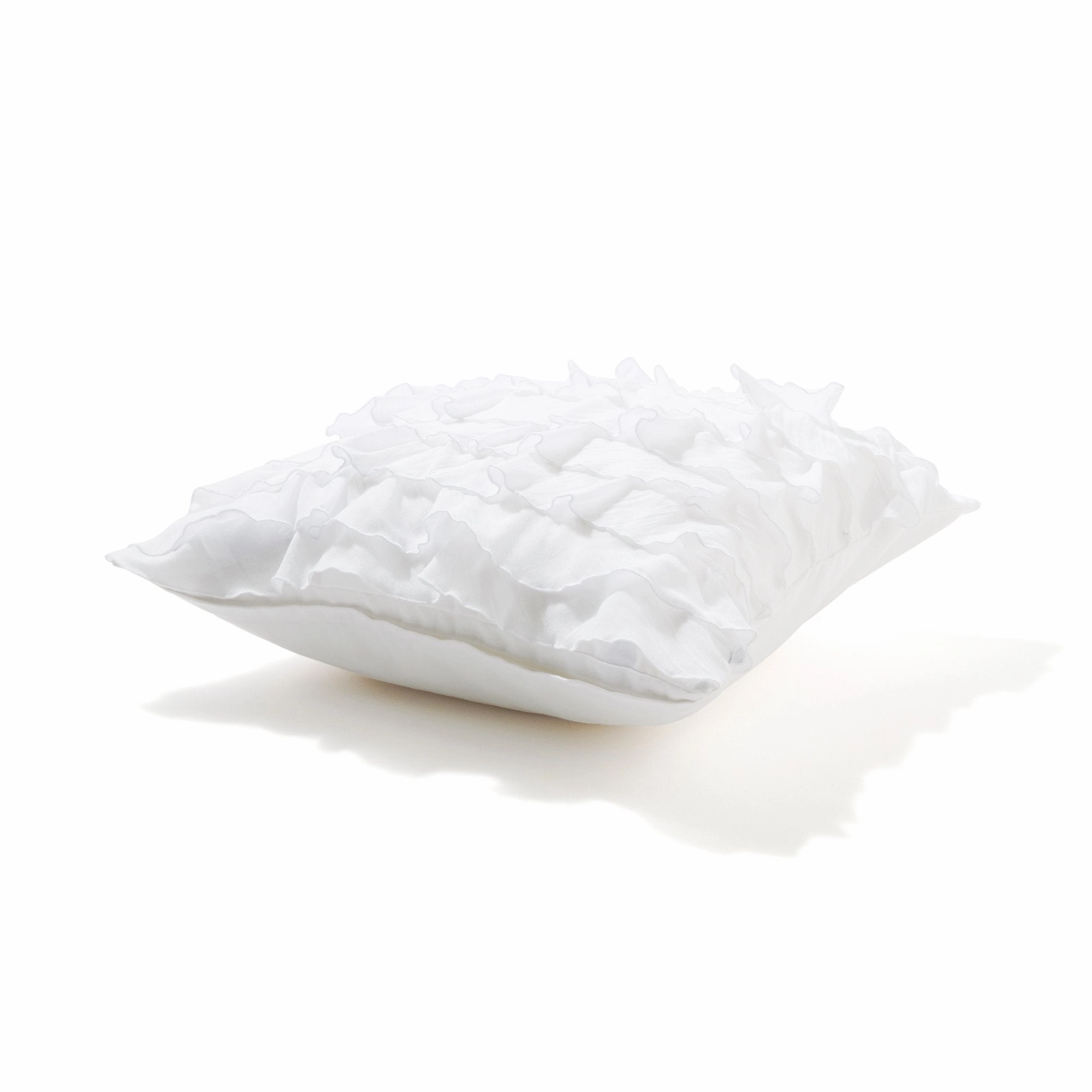 FRILL A CUSHION COVER 45 White