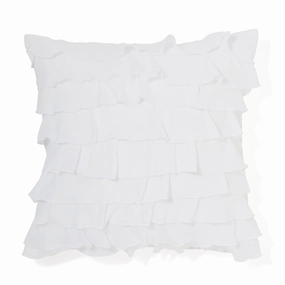 FRILL A CUSHION COVER 45 Whitebedding sets ,throw blankets 