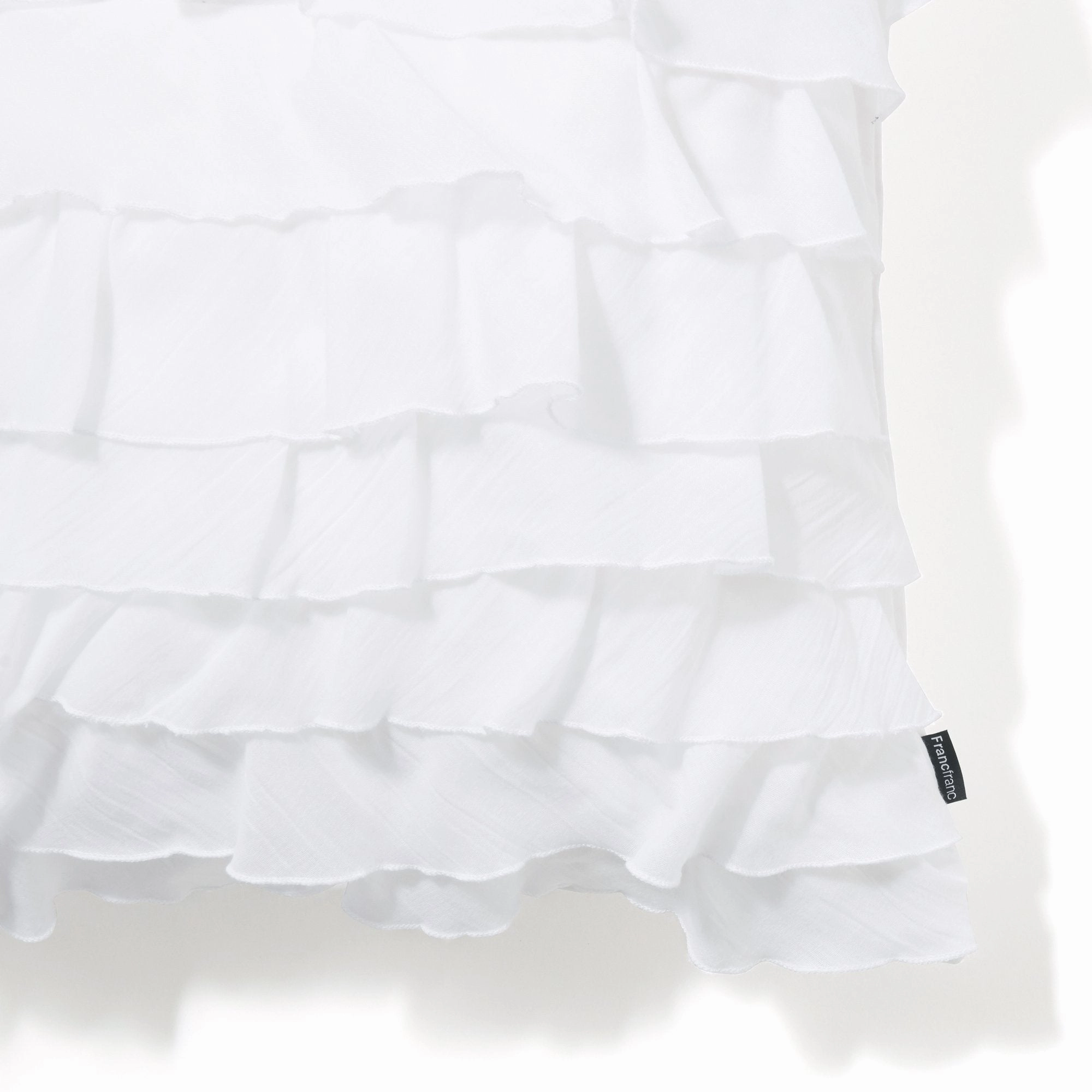 FRILL A CUSHION COVER 45 White