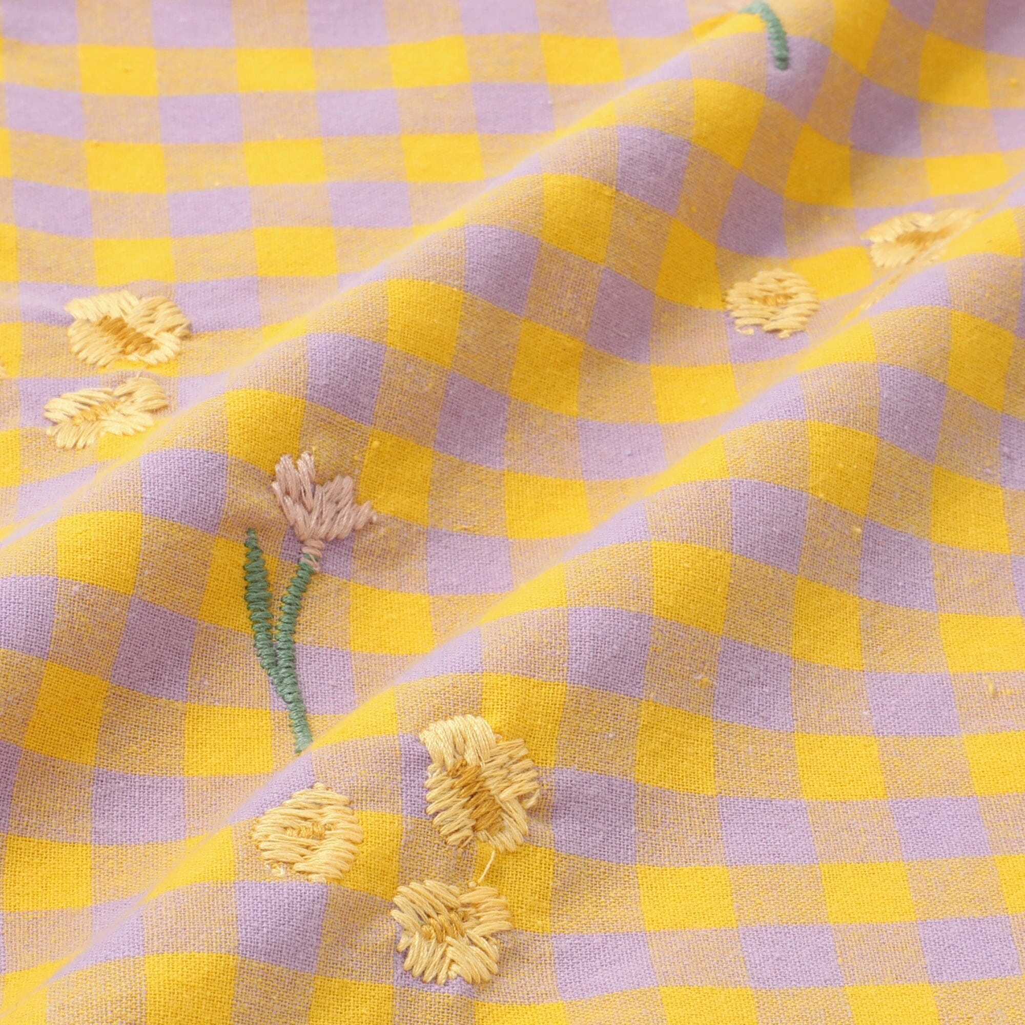 Frill Emb Cushion Cover 450 X 450 Yellow X Purple