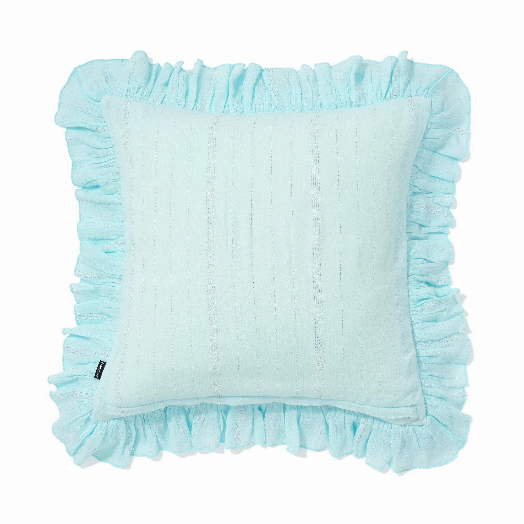 FRILL G CUSHION COVER 45 LIGHT BLUE