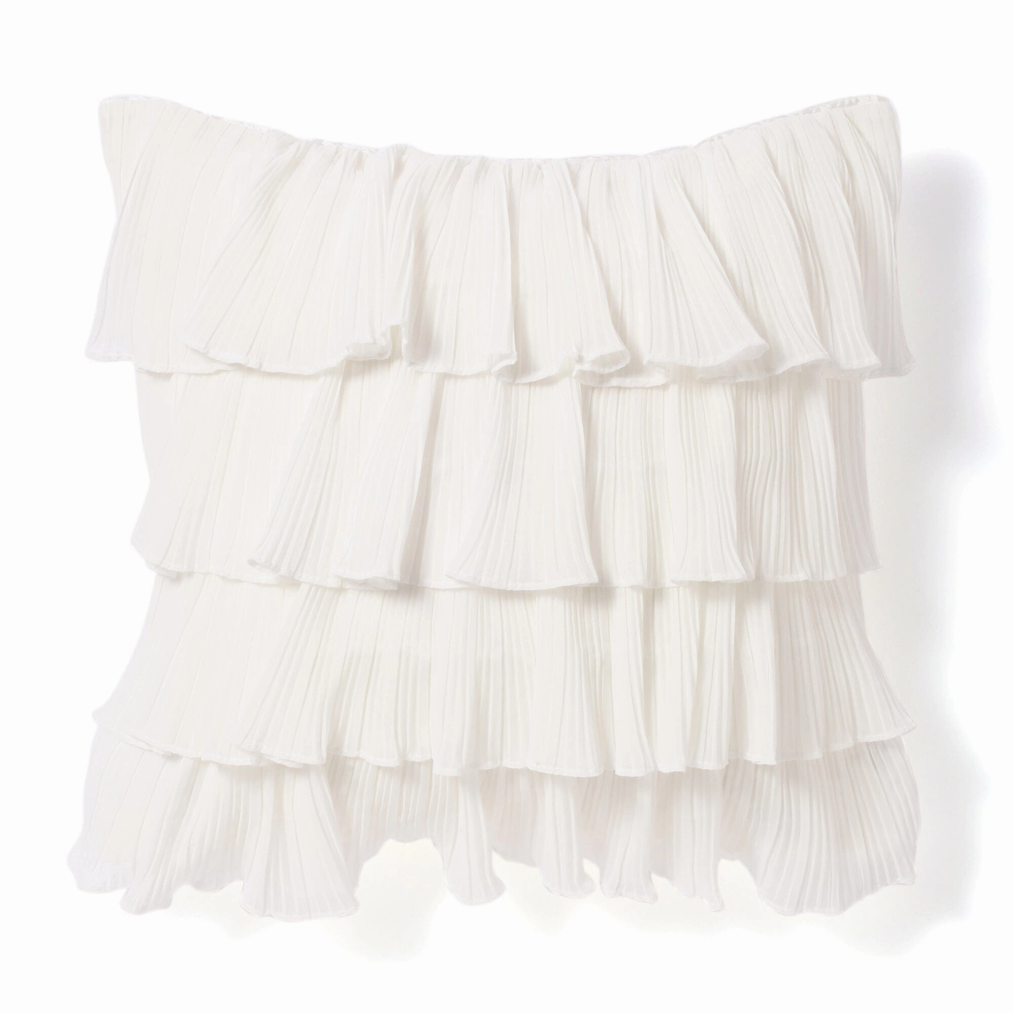 Frill Pleated Cushion Cover 450 X 450 Whitebedding sets ,throw blankets 