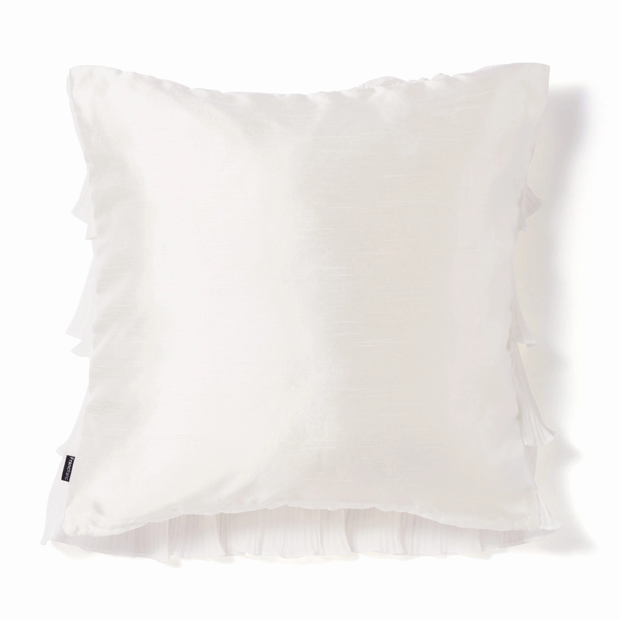 Frill Pleated Cushion Cover 450 X 450 White