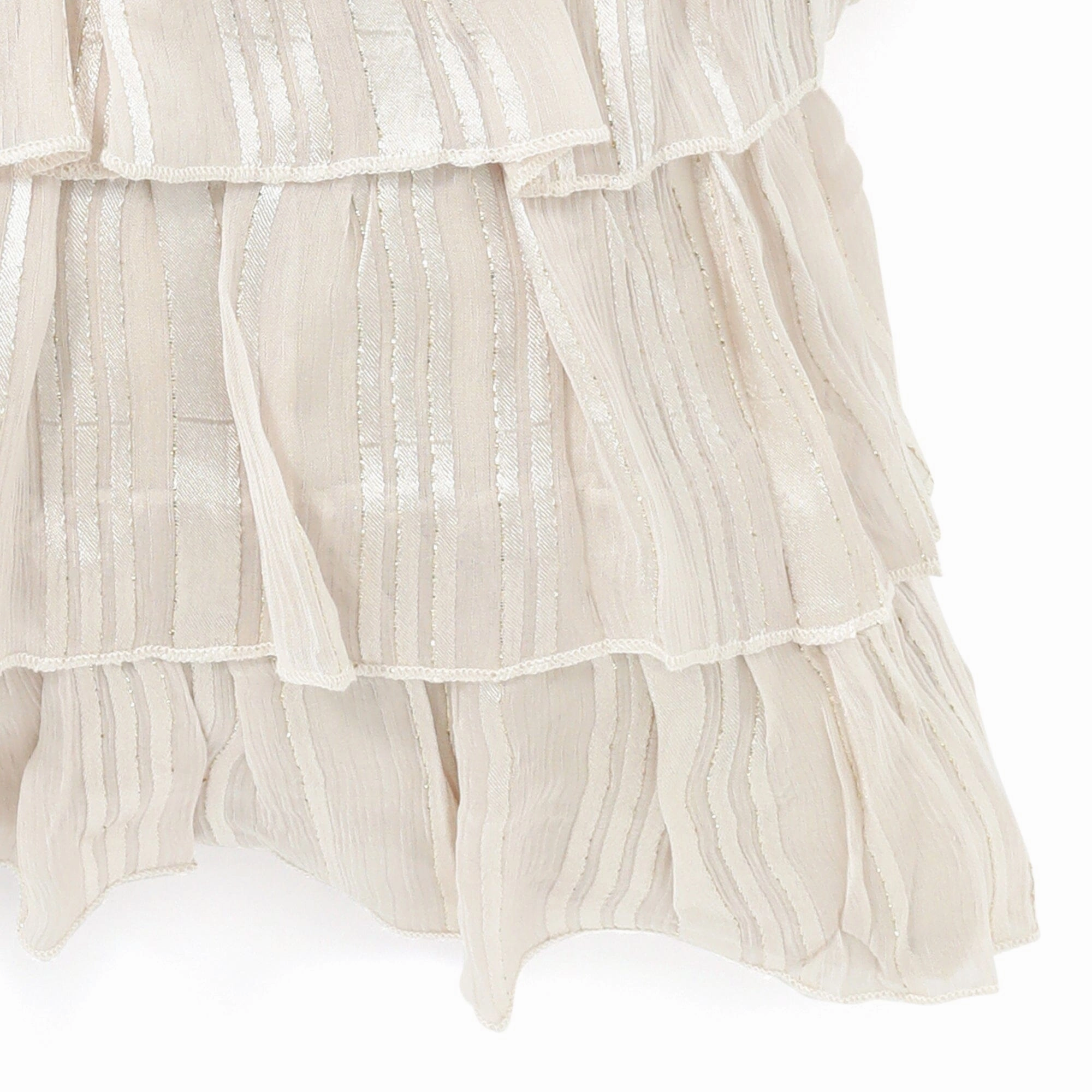 Frill Stripe Cushion Cover 450 X 450 Light Beige