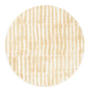 Fritzie Champagne Abstract Striped Round Rugmodern color block patchwork rug