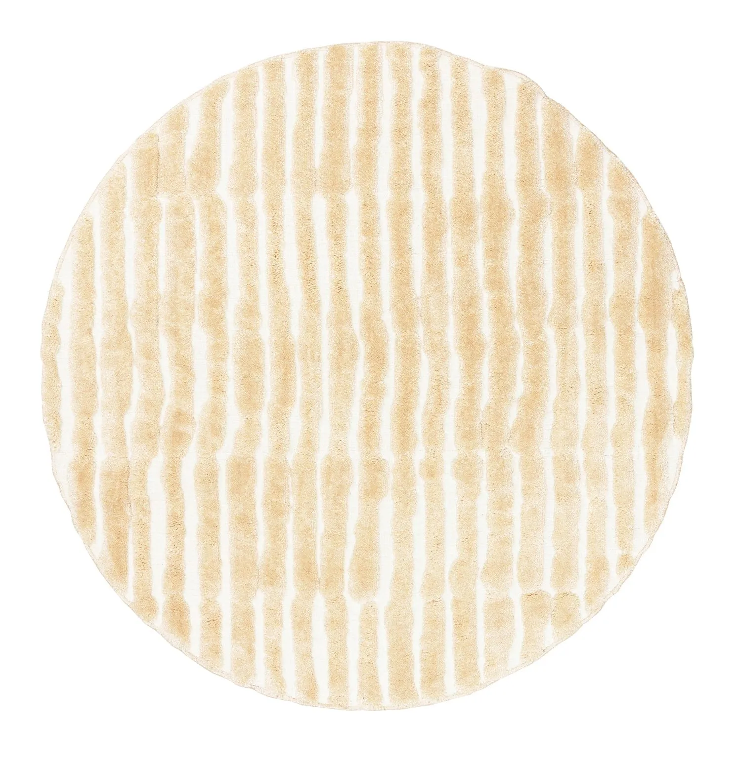 Fritzie Champagne Abstract Striped Round Rugmodern color block patchwork rug