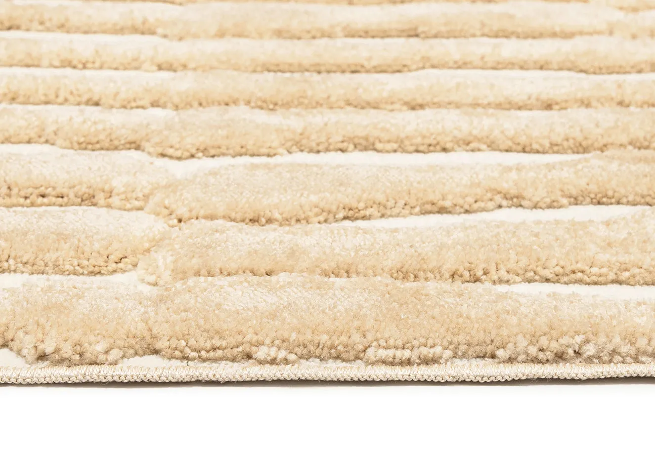 Fritzie Champagne Abstract Striped Rug *NO RETURNS UNLESS FAULTY