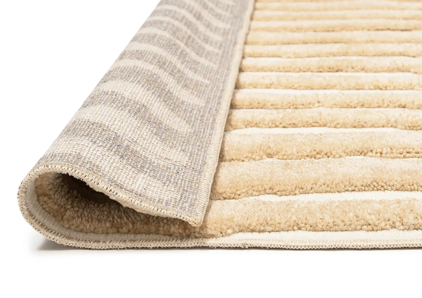 Fritzie Champagne Abstract Striped Rug *NO RETURNS UNLESS FAULTY
