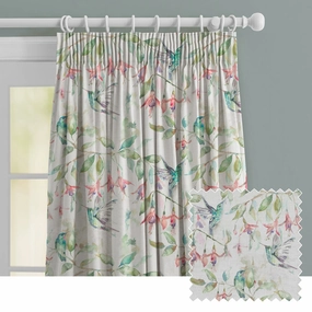 Fuchsia Flight Printed Made to Measure Curtains Creamhome decor ,wall decor 