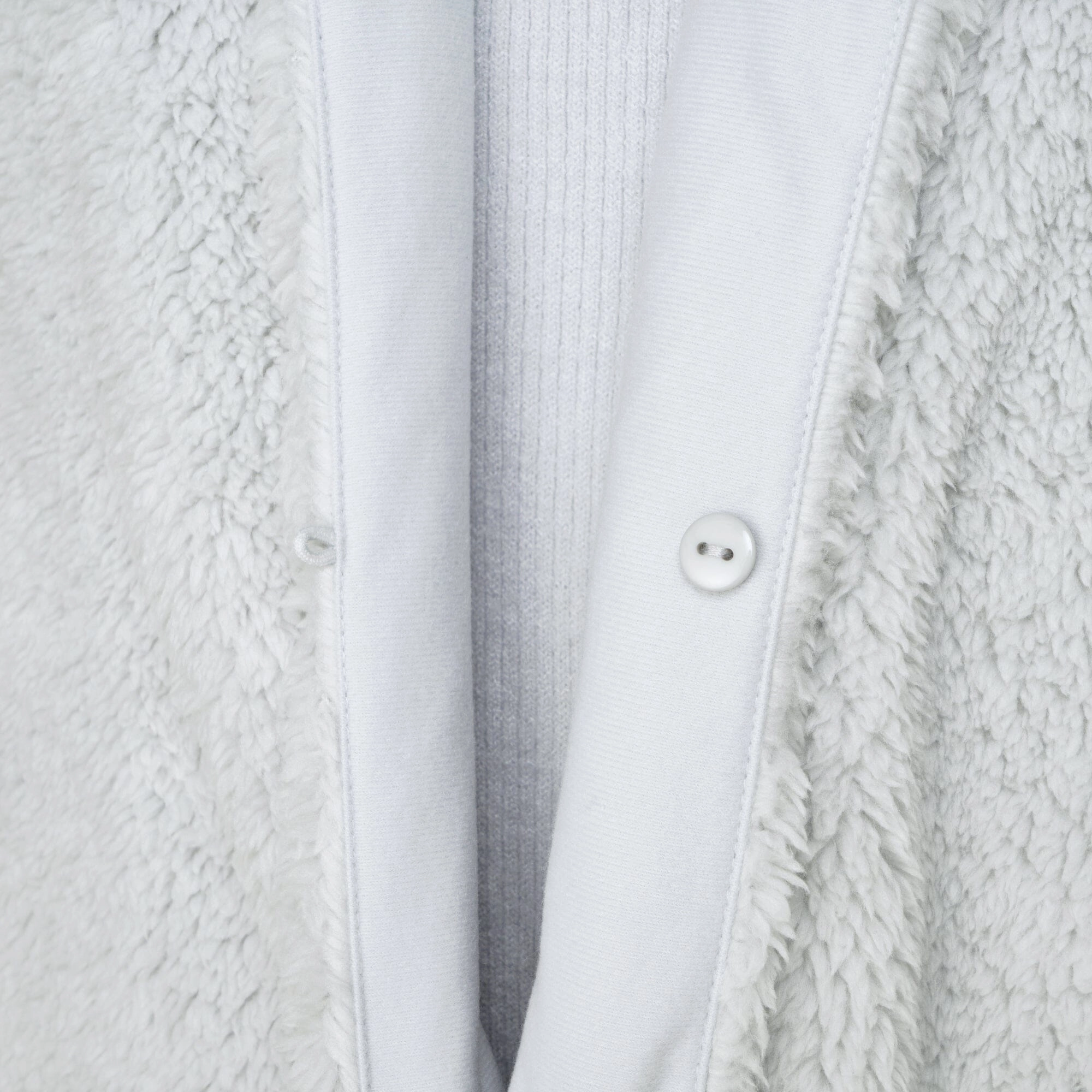 Fur Cardigan And Hyaluronan Dress  Light Blue