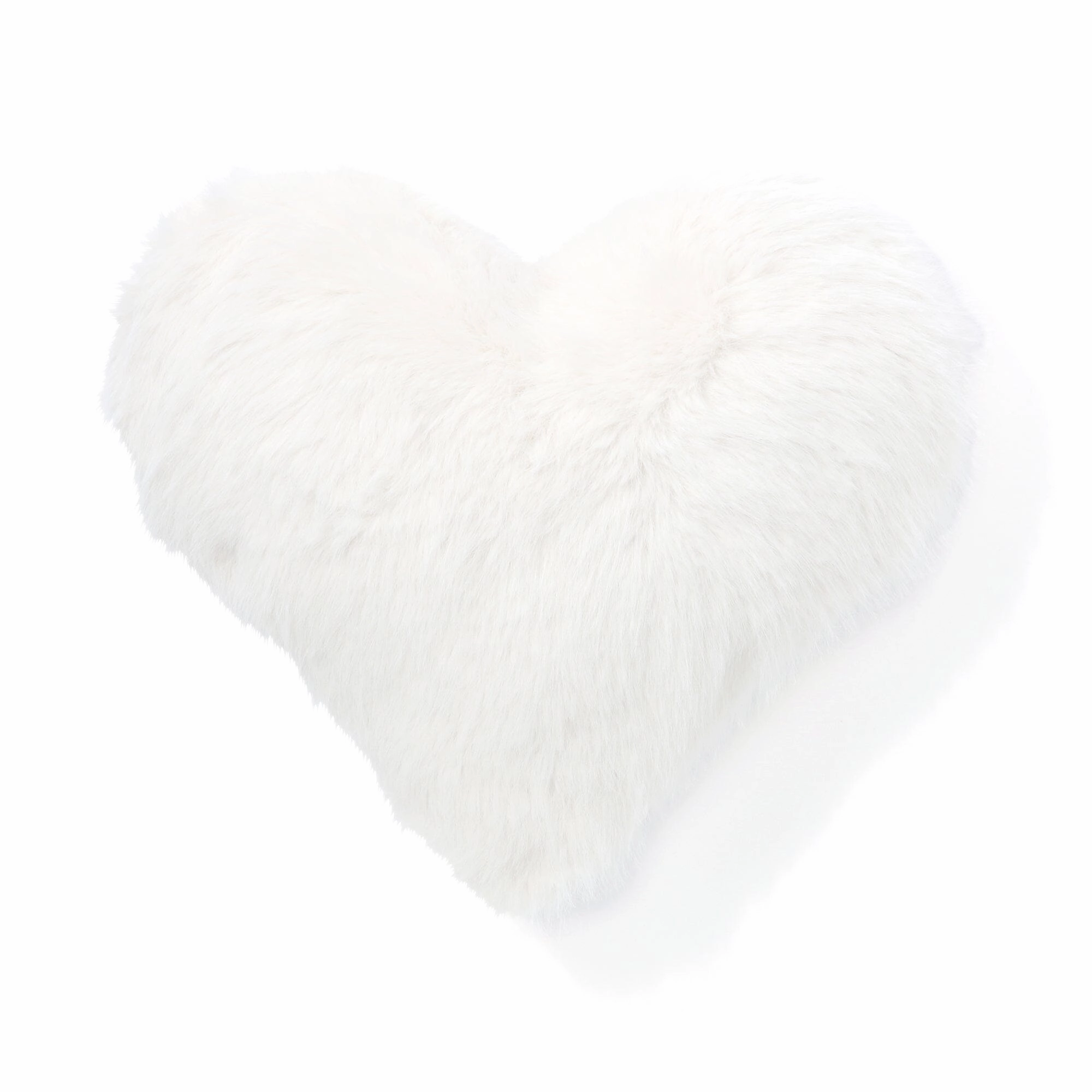 Fur Heart Cushion Medium Ivorybedding sets ,throw blankets 