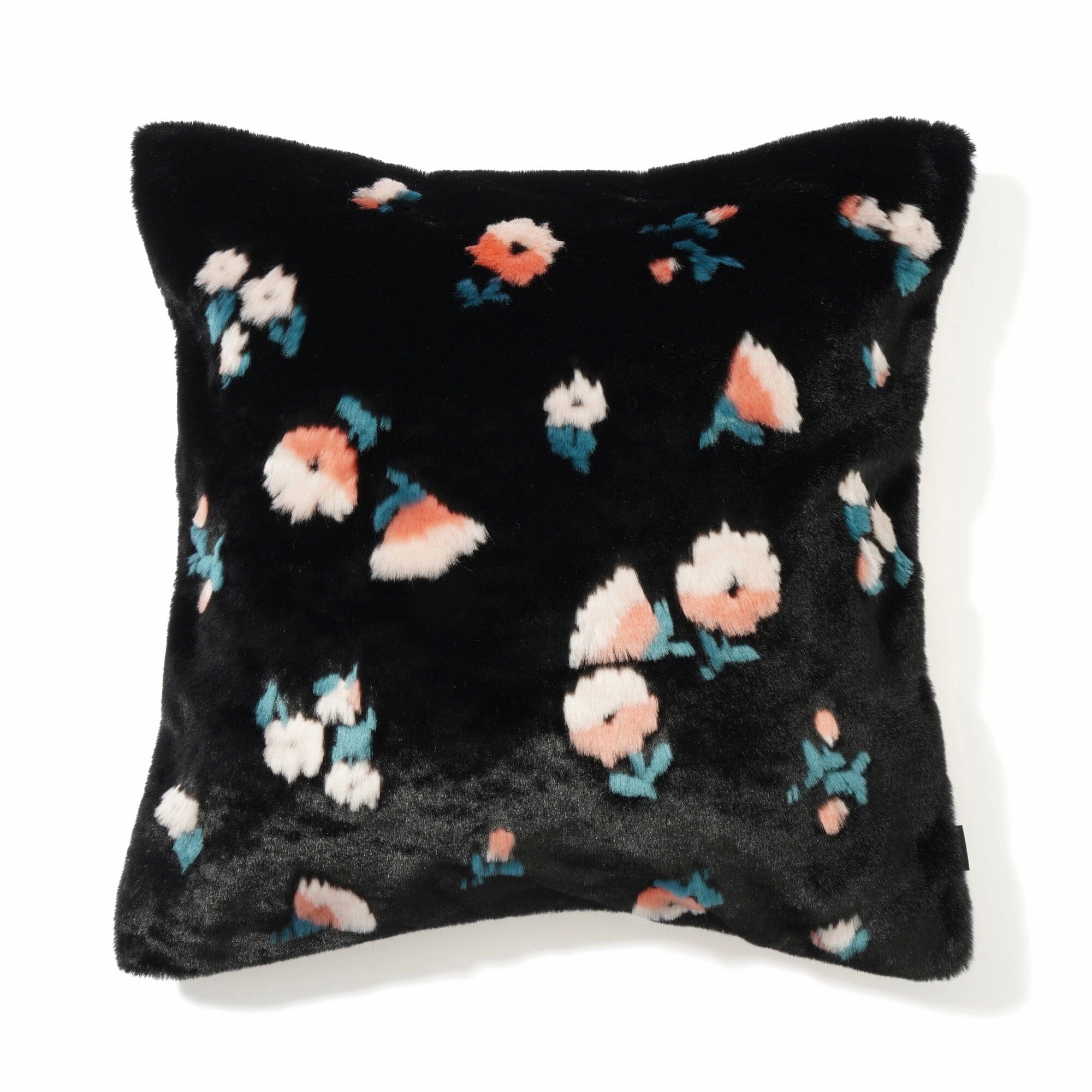 Fur R Cushion Cover 450 X 450 Black X Pinkbedding sets ,throw blankets 