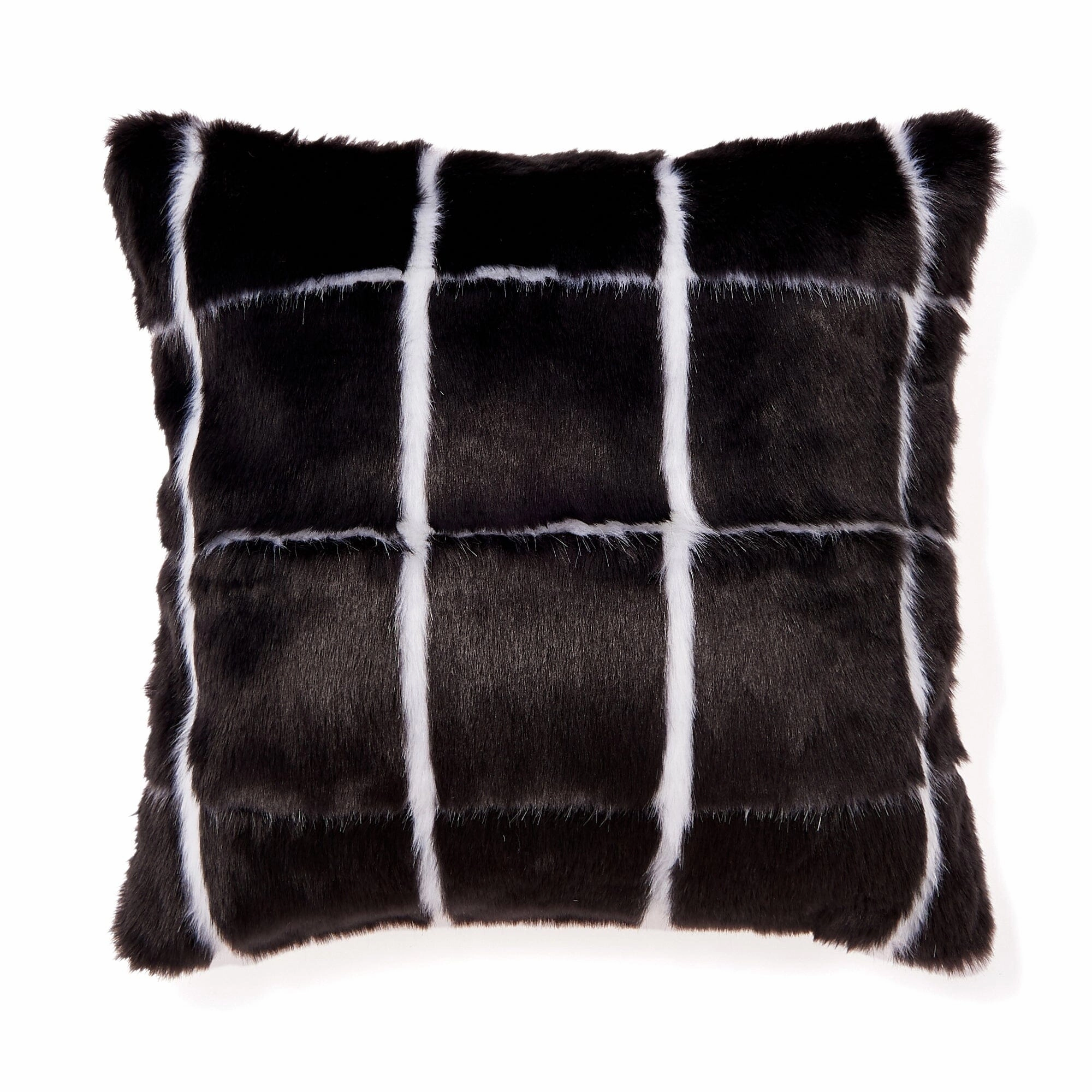 Fur U Cushion Cover 450 X 450 Black X Whitebedding sets ,throw blankets 