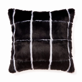 Fur U Cushion Cover 450 X 450 Black X Whitebedding sets ,throw blankets 