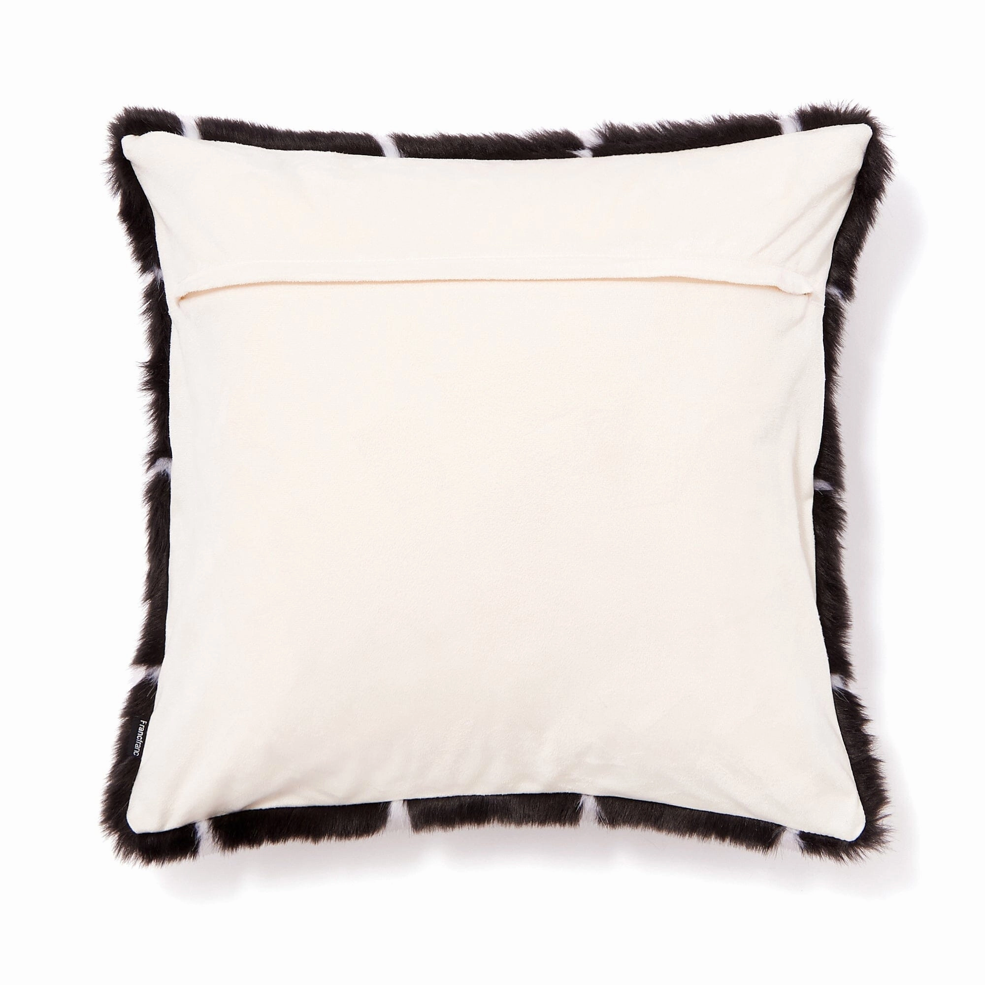 Fur U Cushion Cover 450 X 450 Black X White