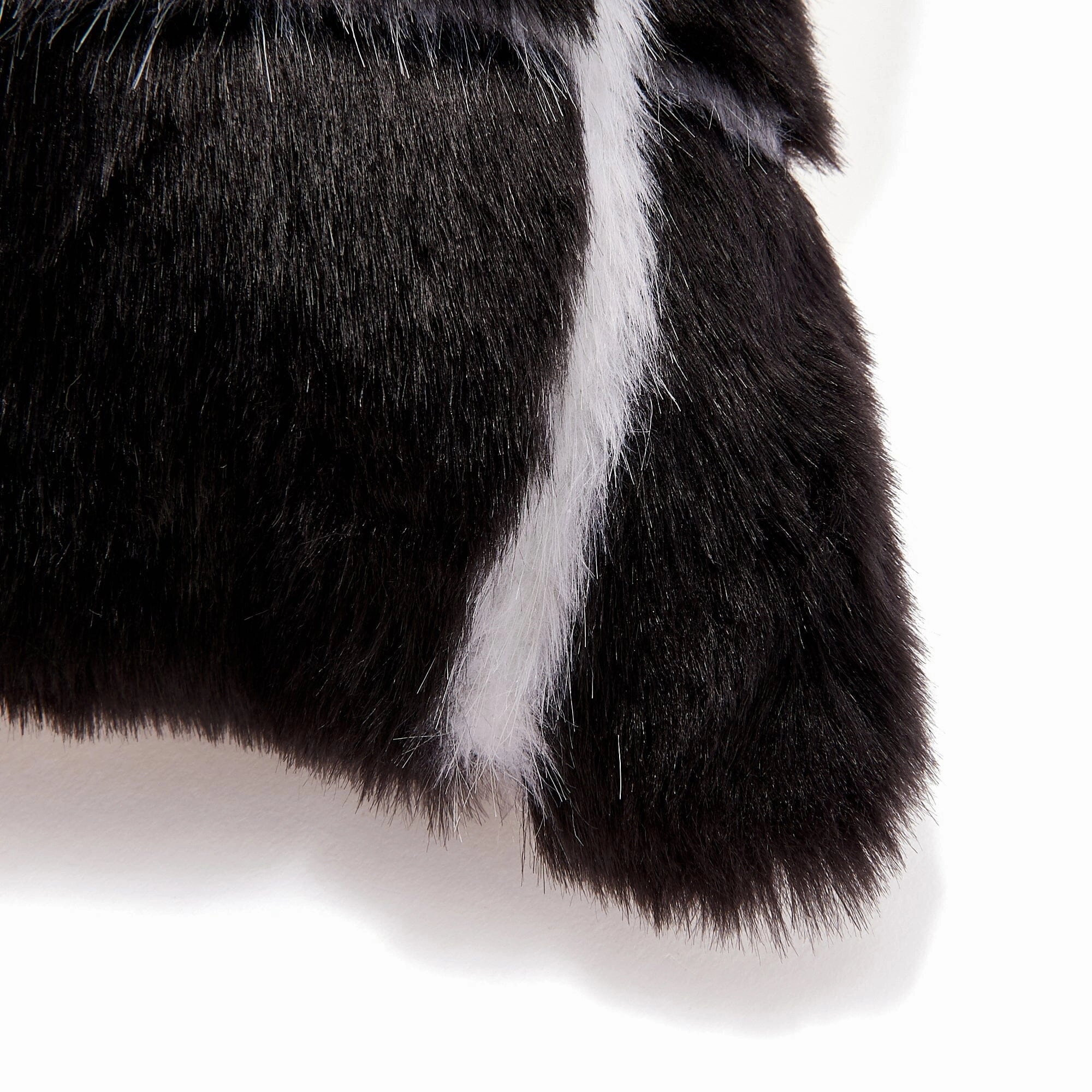 Fur U Cushion Cover 450 X 450 Black X White