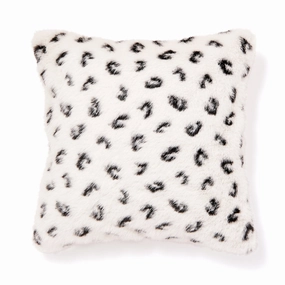 Fur Y Cushion Cover 450 X 450 White X Blackbedding sets ,throw blankets 