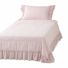 Fuwaro Cooling Futon Ruffle Single Pinkbedding sets ,throw blankets 