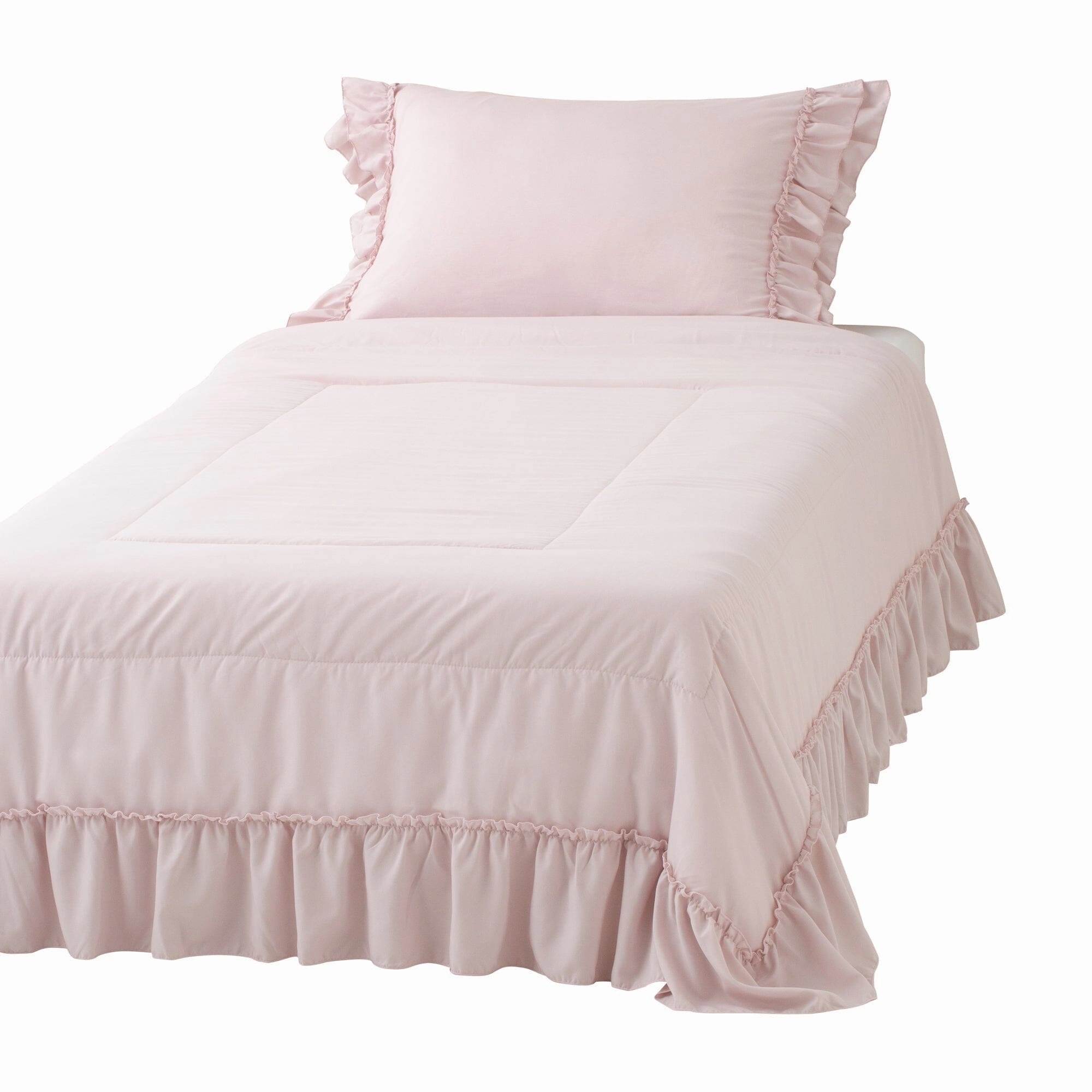 Fuwaro Cooling Futon Ruffle Single Pinkbedding sets ,throw blankets 