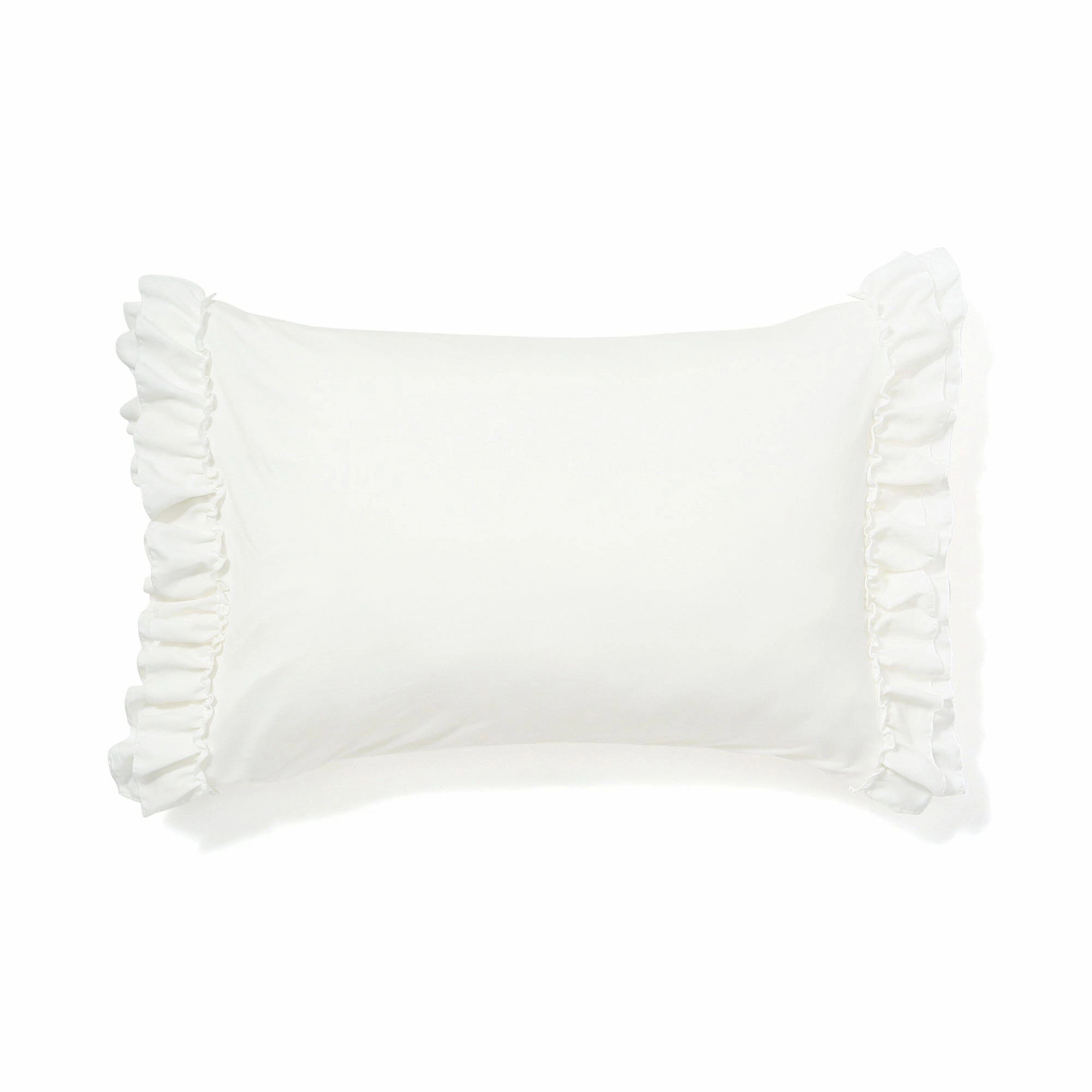 Fuwaro Cooling Pillow Cover Ruffle 700 X 500 Whitebedding sets ,throw blankets 