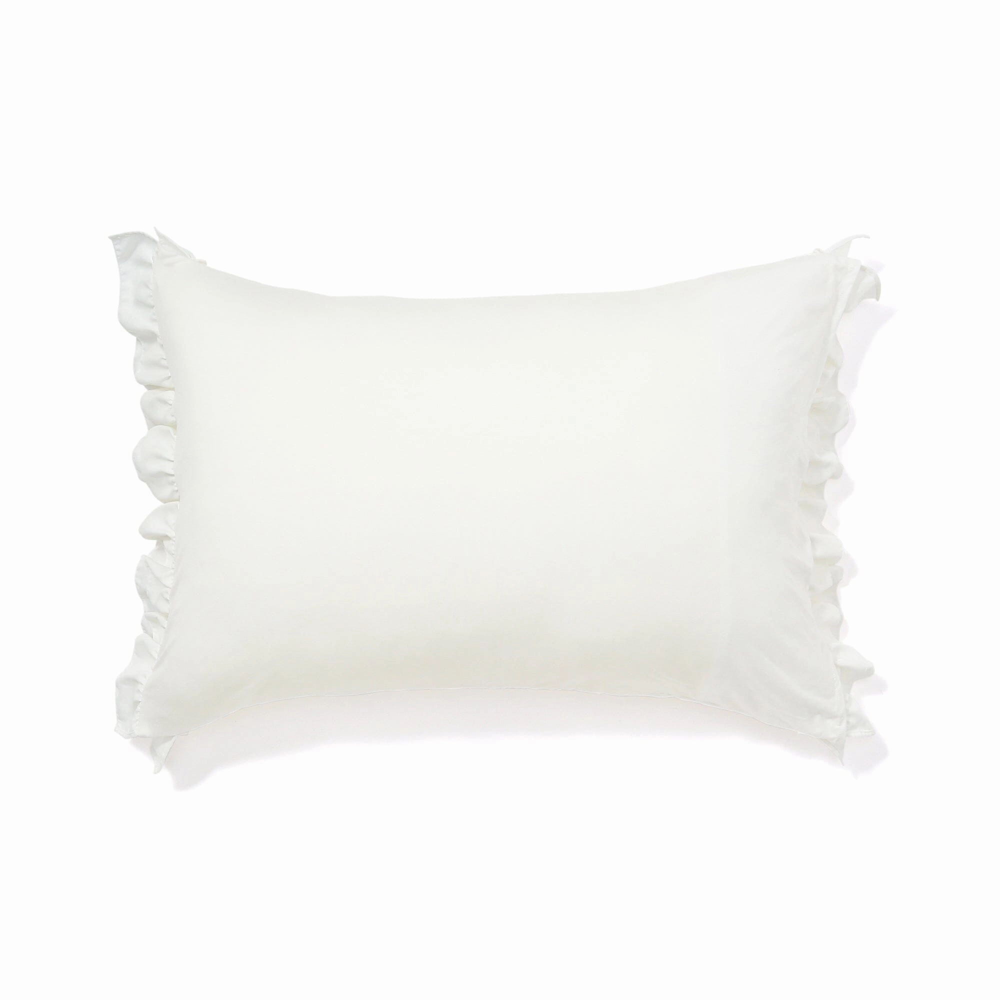 Fuwaro Cooling Pillow Cover Ruffle 700 X 500 White