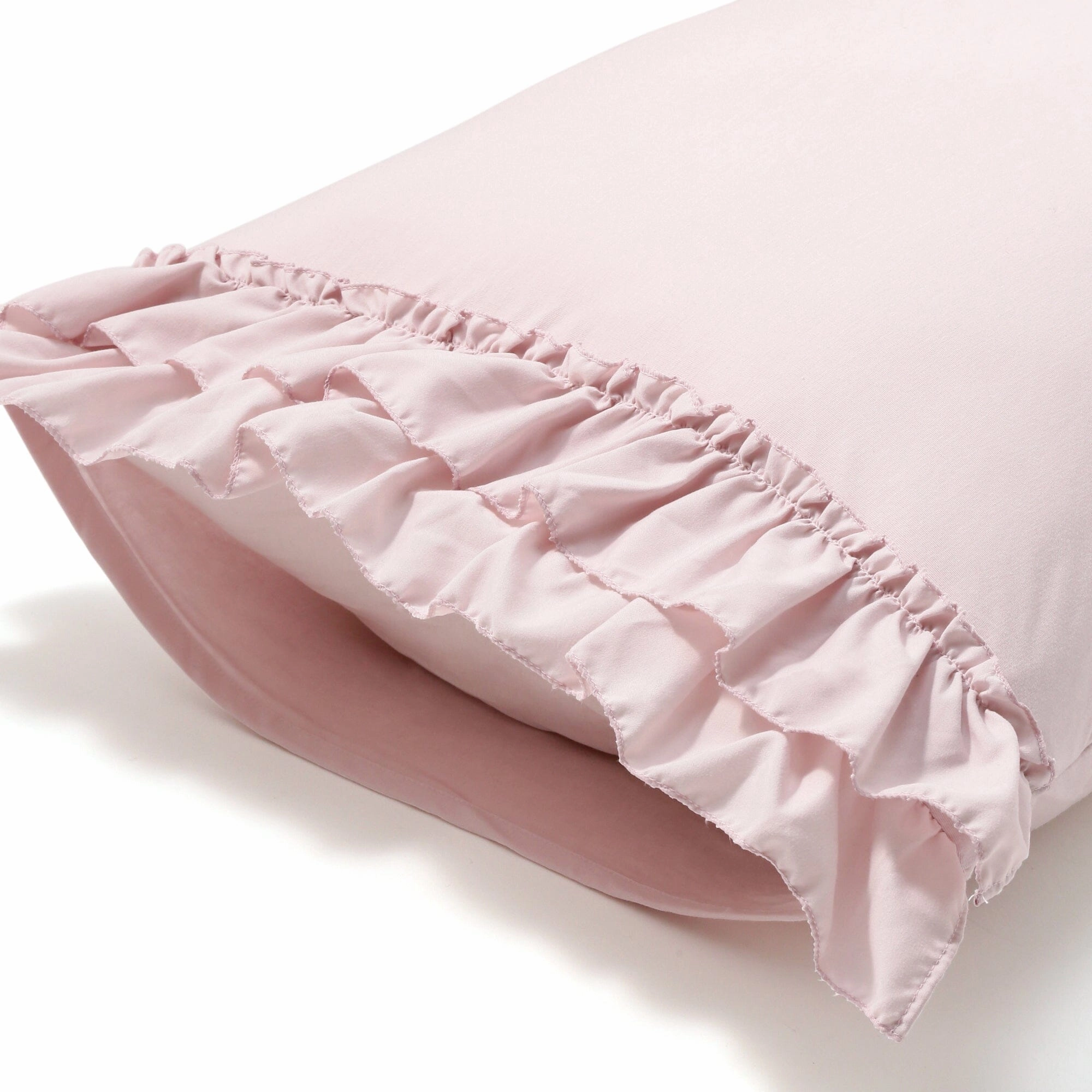 Fuwaro Cooling Pillow Cover Ruffles 700 X 500 Pink