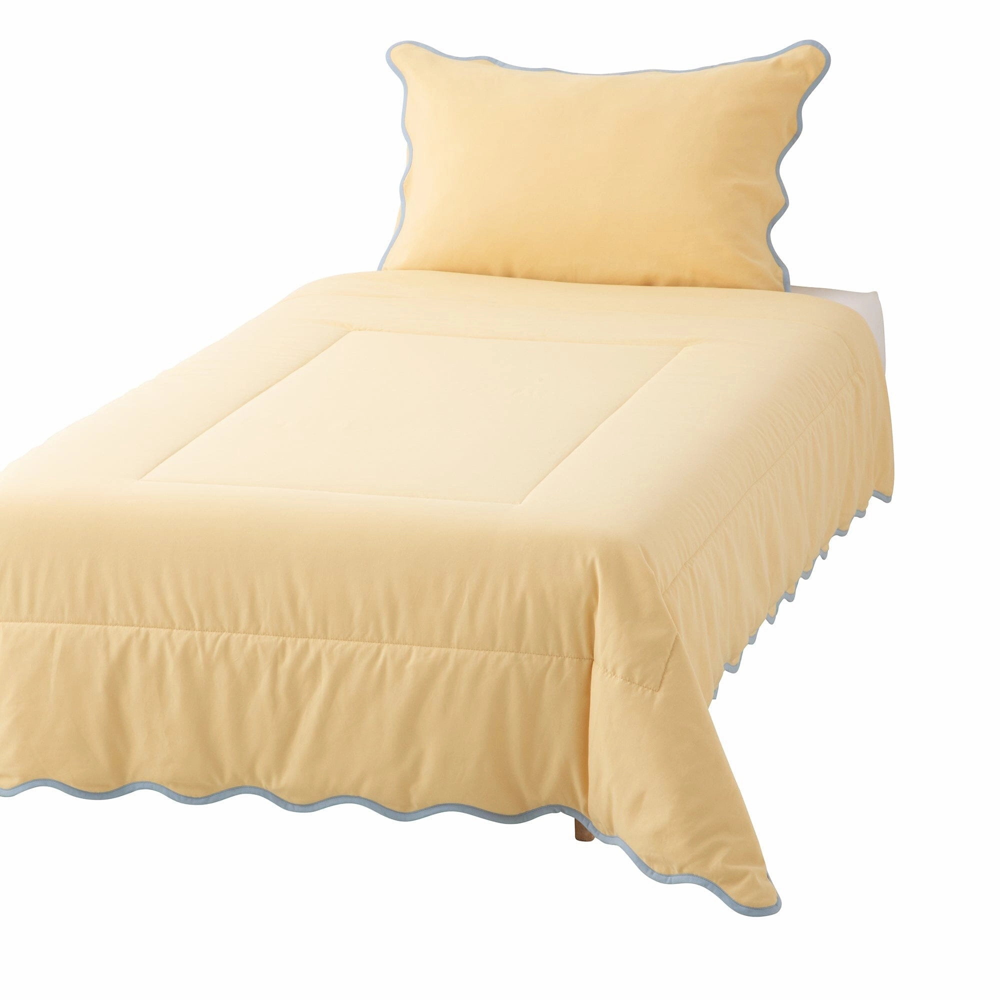 Fuwaro Cooling Quilt Bicolor Wave Double Yellow X Bluebedding sets ,throw blankets 