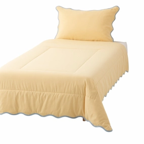 Fuwaro Cooling Quilt Bicolor Wave Double Yellow X Bluebedding sets ,throw blankets 