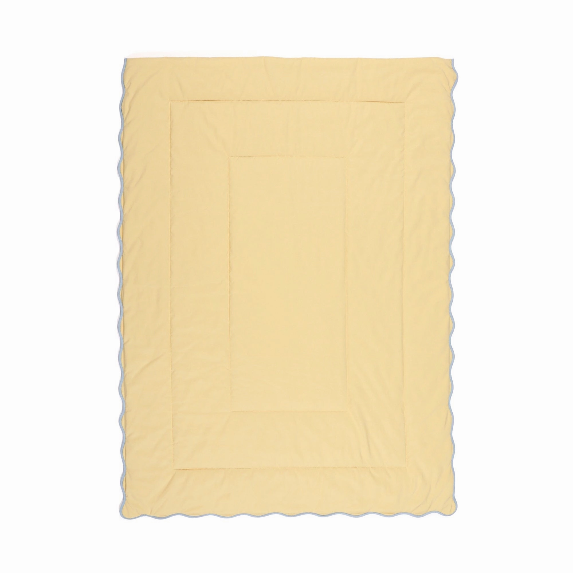 Fuwaro Cooling Quilt Bicolor Wave Double Yellow X Blue