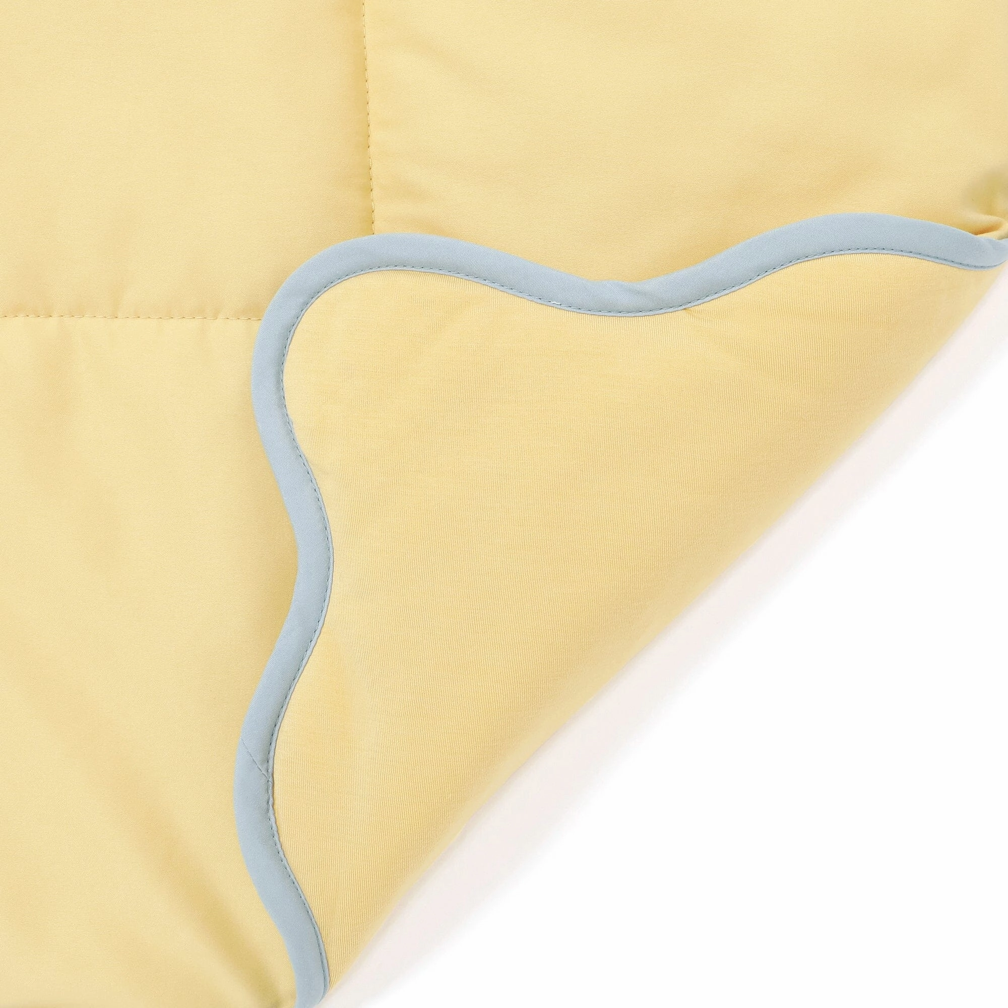 Fuwaro Cooling Quilt Bicolor Wave Double Yellow X Blue