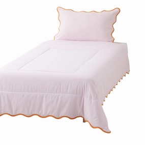 Fuwaro Cooling Quilt Bicolor Wave Single Pink X Orangebedding sets ,throw blankets 