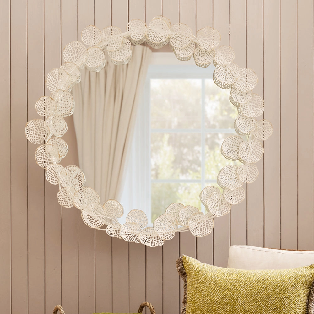 Gaia Mirror Antique White Gold