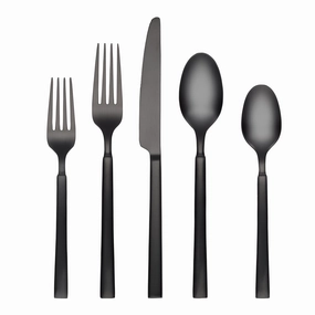 Gailann Black Satin 20 Piece Flatware Seteco-friendly bamboo fiber tableware set 
