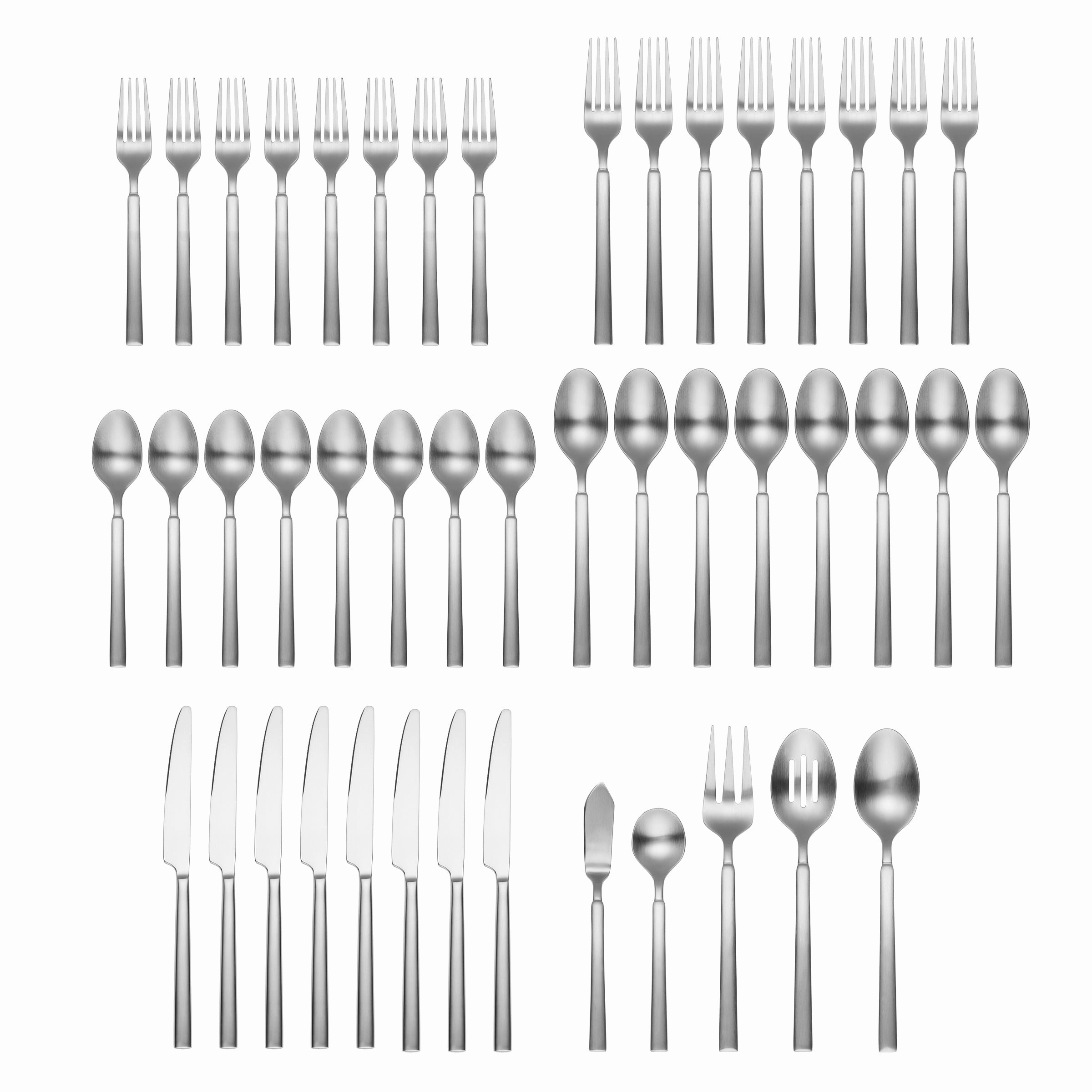 Gailann Satin 45 Piece Flatware Set with Caddy
