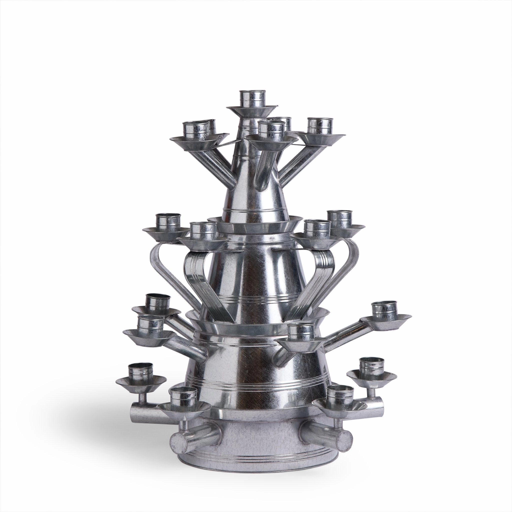 Galvanized Steel Candle Towernordic minimalist vase