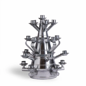 Galvanized Steel Candle Towernordic minimalist vase